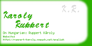 karoly ruppert business card